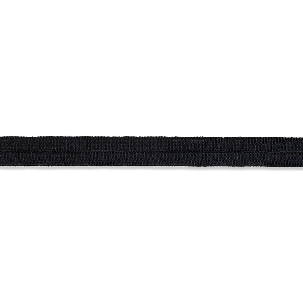 Knopfloch-Gummiband Schwarz 1 m