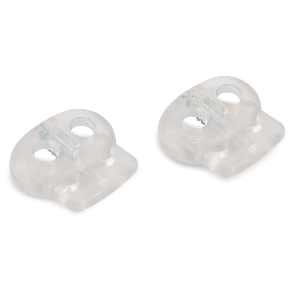 Kordelstopper 2-Loch transparent