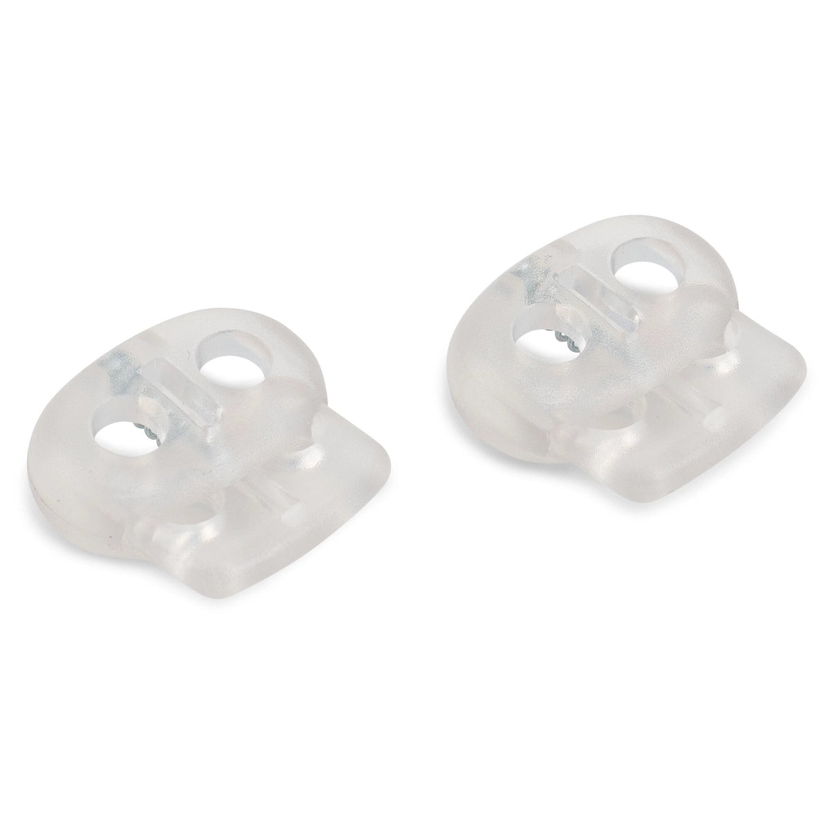 Kordelstopper 2-Loch transparent