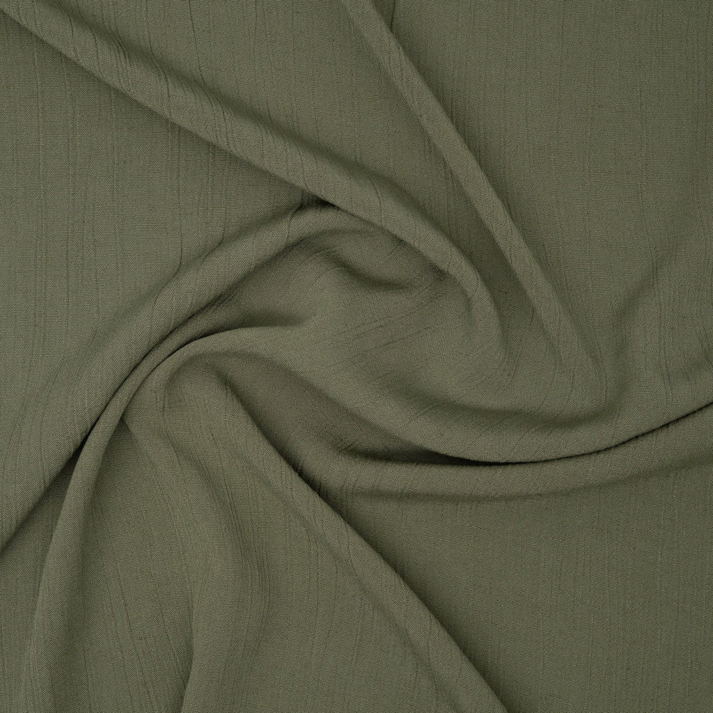 Kreppviskose Leinenmix Olivgrün