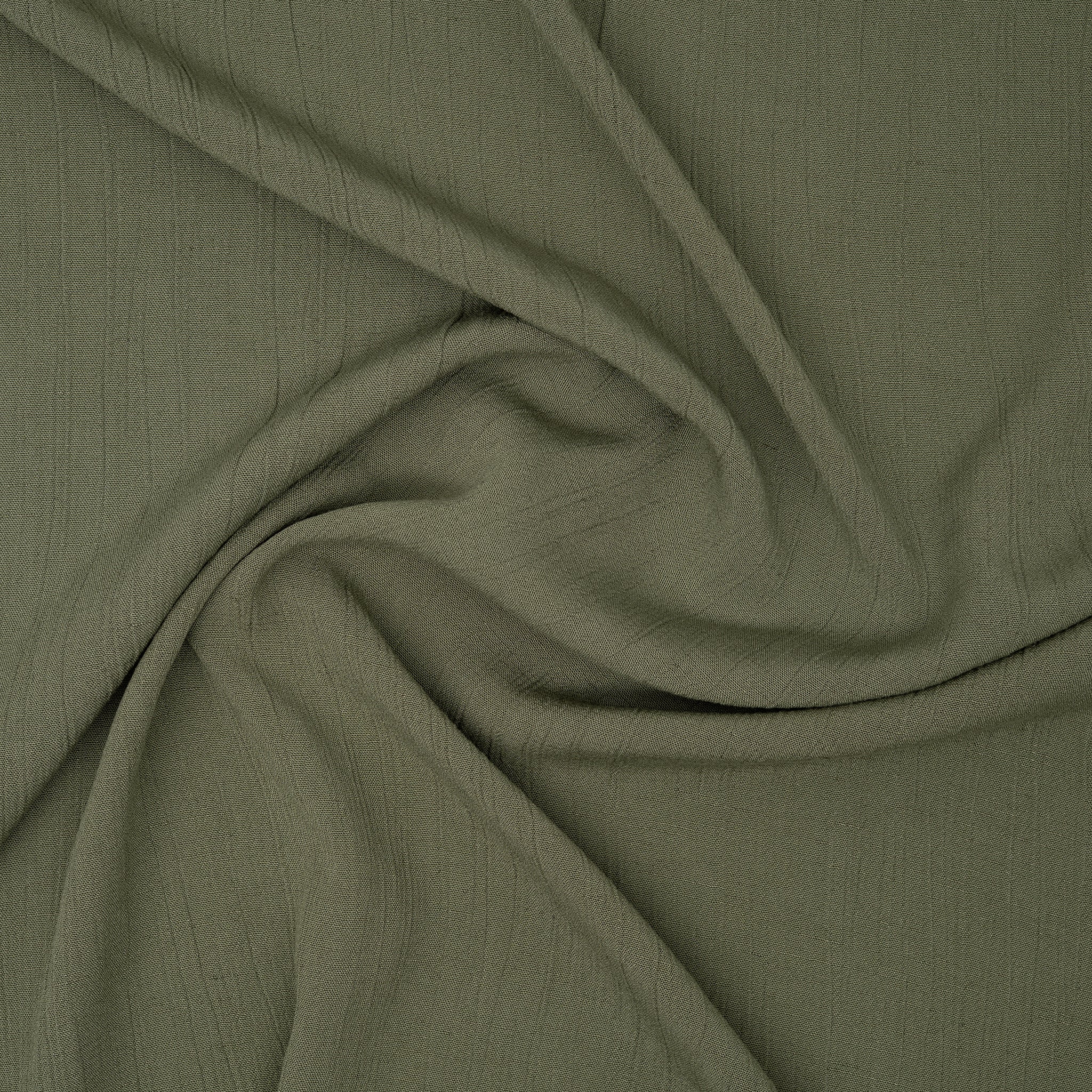 Kreppviskose Leinenmix Olivgrün