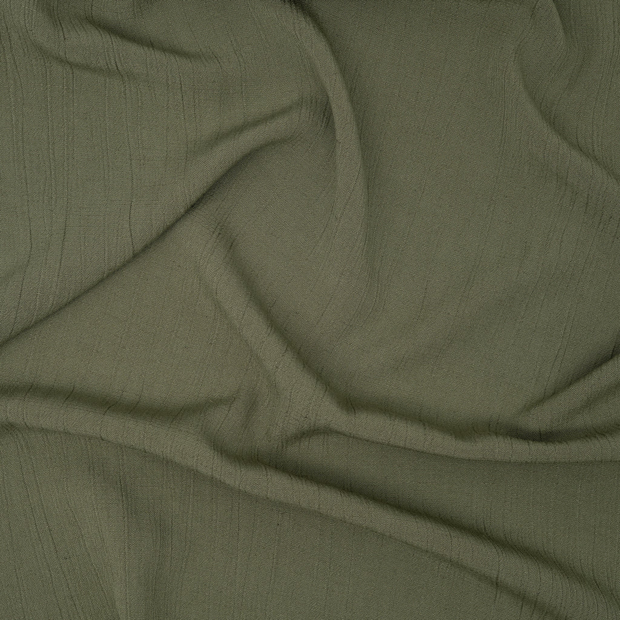 Kreppviskose Leinenmix Olivgrün