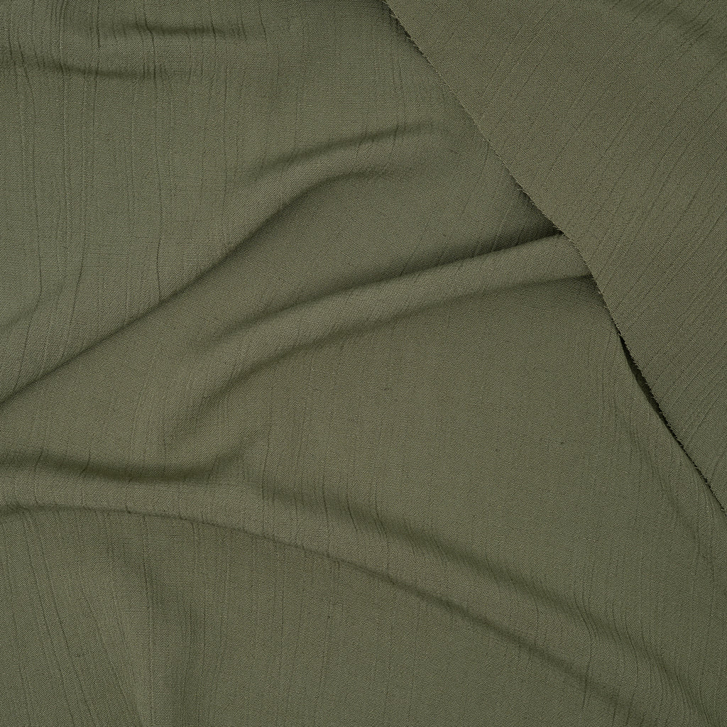 Kreppviskose Leinenmix Olivgrün