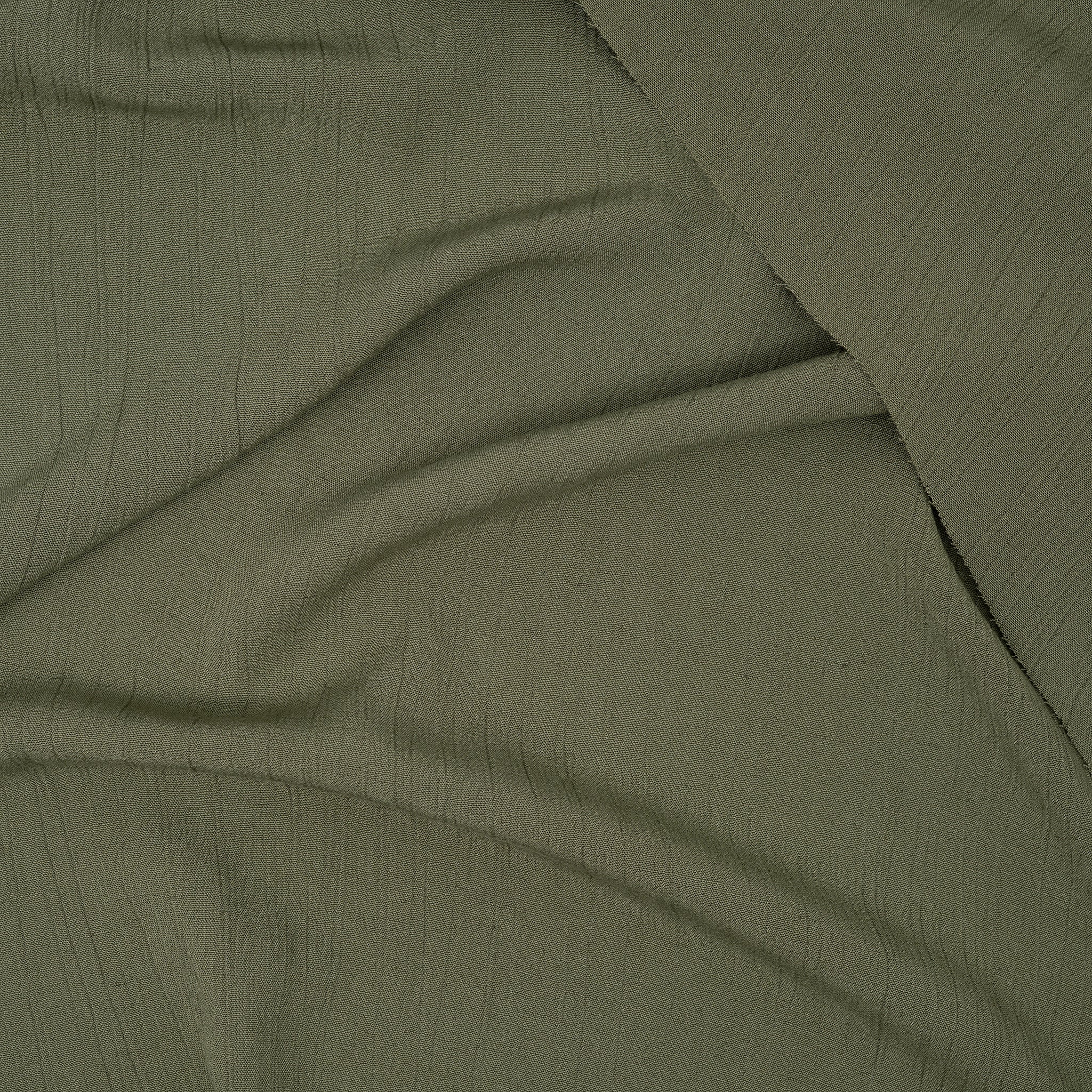 Kreppviskose Leinenmix Olivgrün