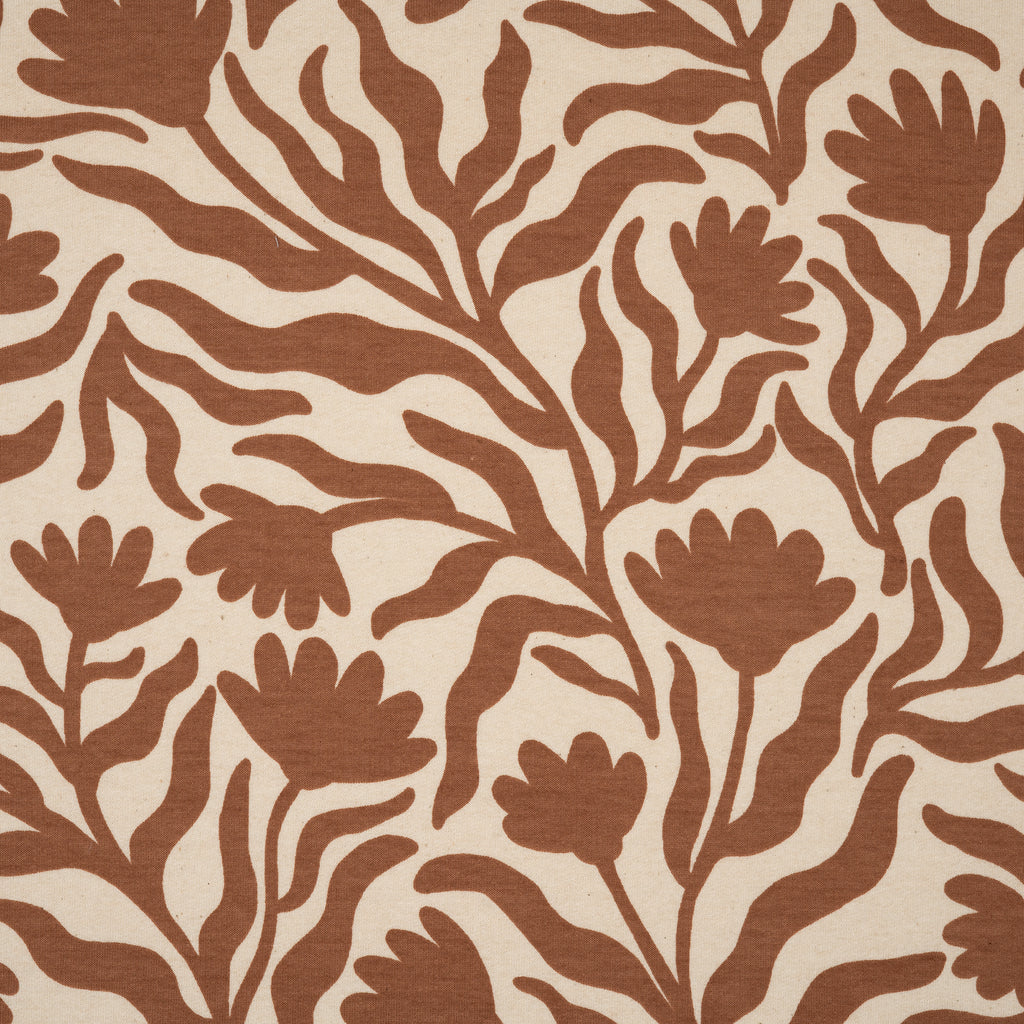 Kuschelsweat Naturbelassen Blumen | Stoffwerk