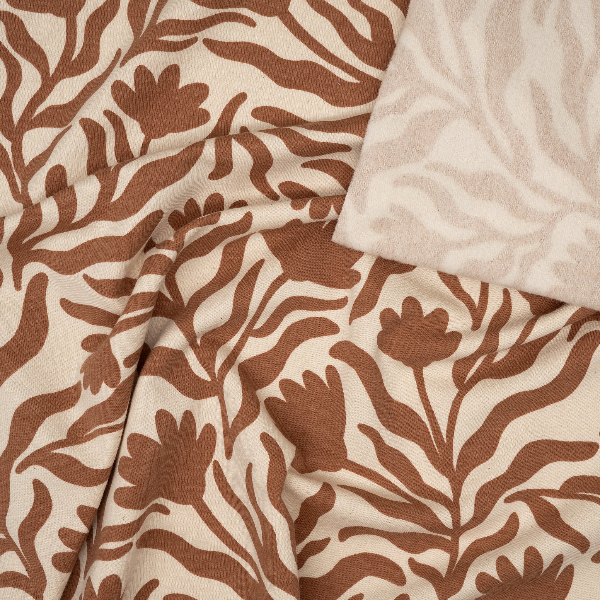 Kuschelsweat Naturbelassen Blumen