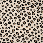 Kuschelsweat Naturbelassen Leo Beige Schwarz | Stoffwerk