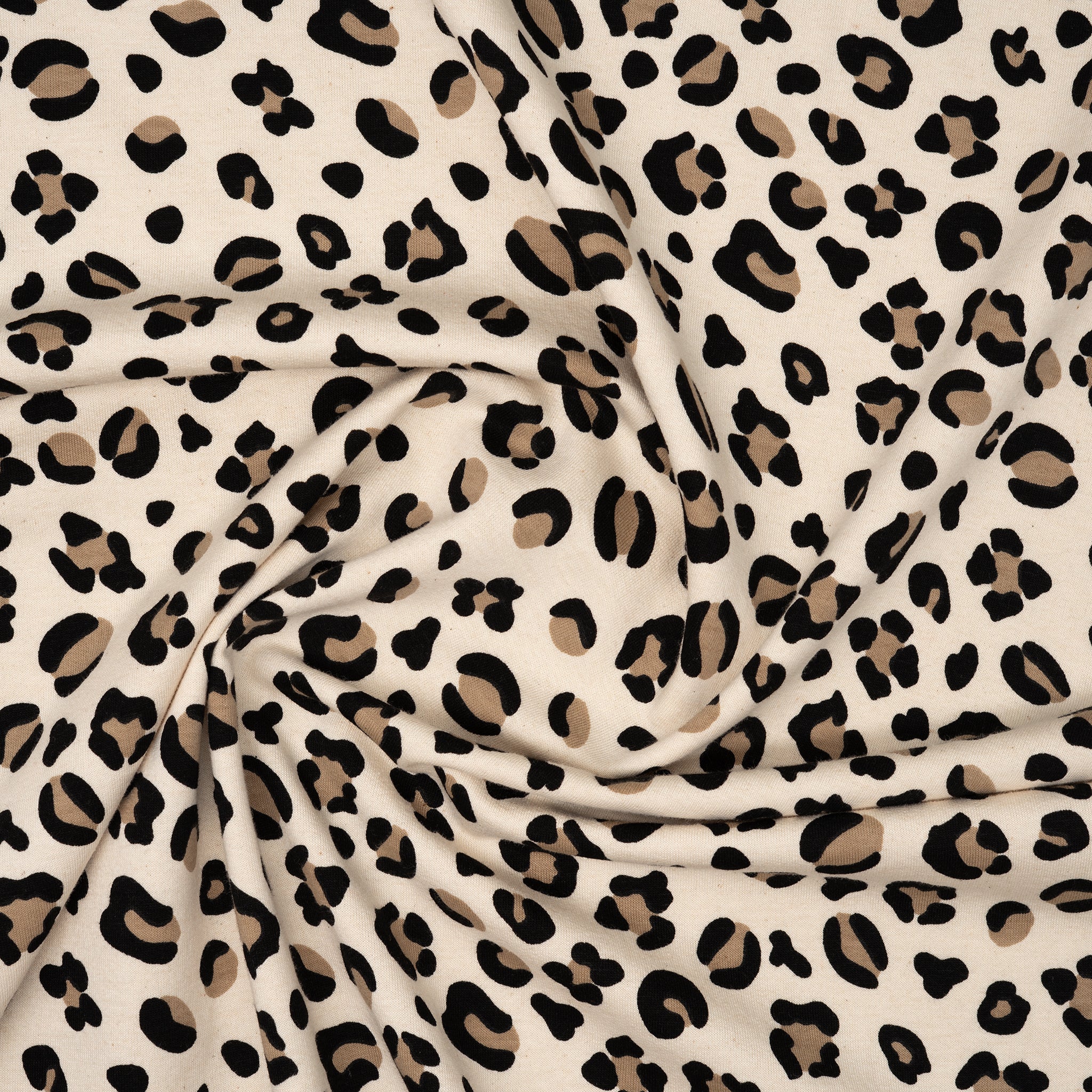 Kuschelsweat Naturbelassen Leo Beige Schwarz