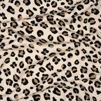 Kuschelsweat Naturbelassen Leo Beige Schwarz | Stoffwerk