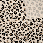 Kuschelsweat Naturbelassen Leo Beige Schwarz | Stoffwerk