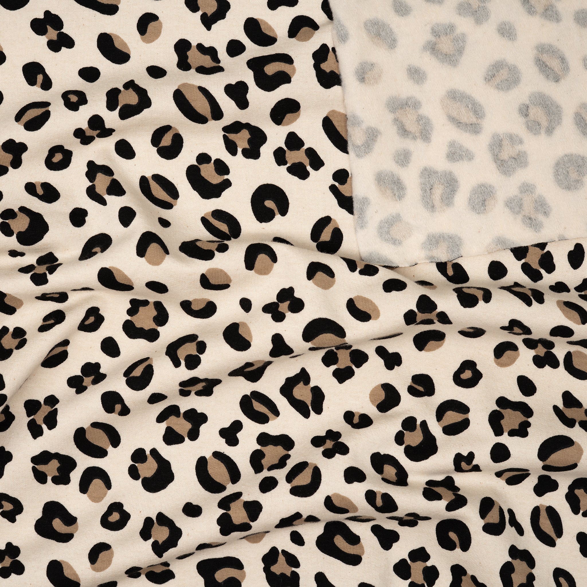 Kuschelsweat Naturbelassen Leo Beige Schwarz