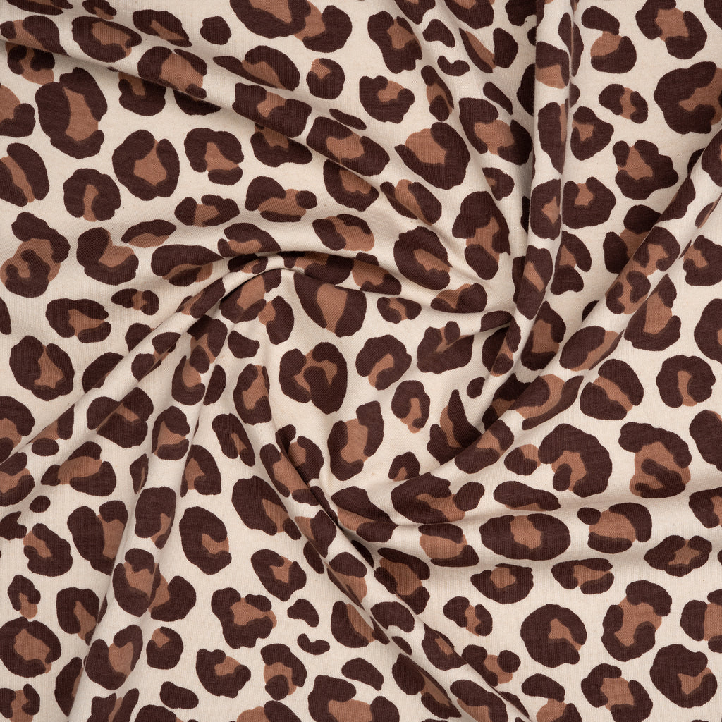 Kuschelsweat Naturbelassen Leo Dunkelbraun Braun | Stoffwerk