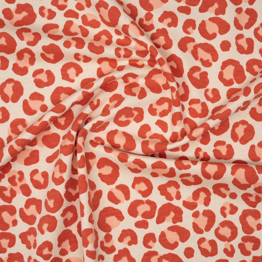 Kuschelsweat Naturbelassen Leo Orange Apricot | Stoffwerk