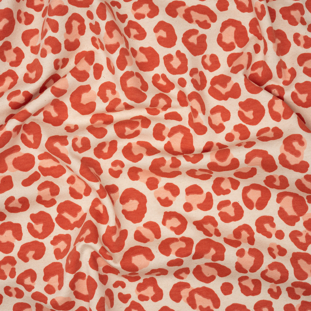 Kuschelsweat Naturbelassen Leo Orange Apricot | Stoffwerk