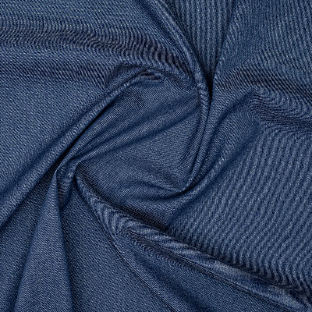 Leichter Jeansstoff Gewaschen Dunkelblau