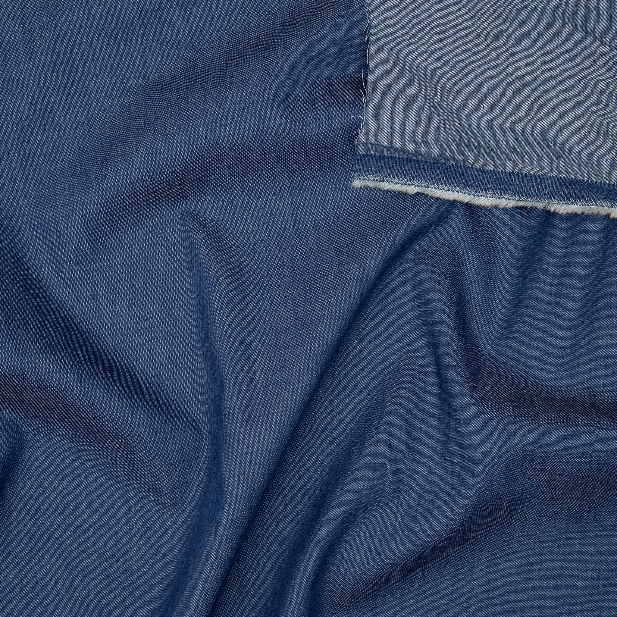 Leichter Jeansstoff Gewaschen Dunkelblau