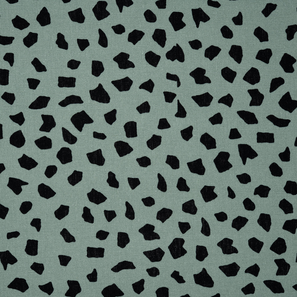 Leinen Viskose Dots Rauchgrün