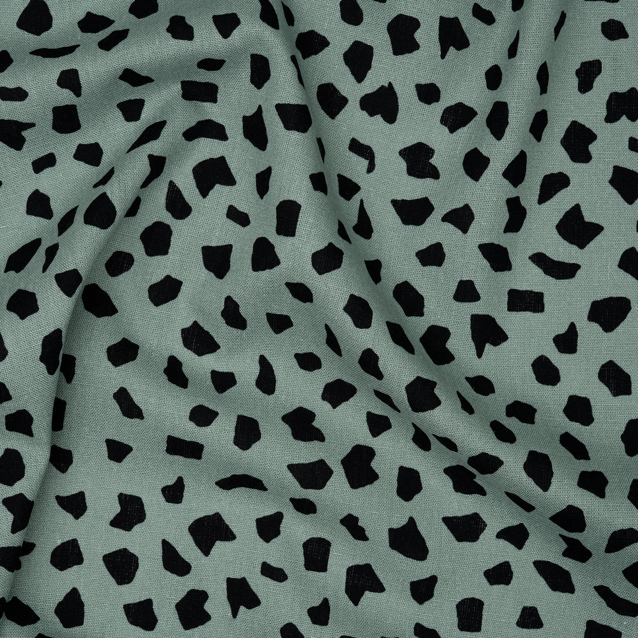 Leinen Viskose Dots Rauchgrün | Stoffwerk