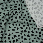 Leinen Viskose Dots Rauchgrün | Stoffwerk