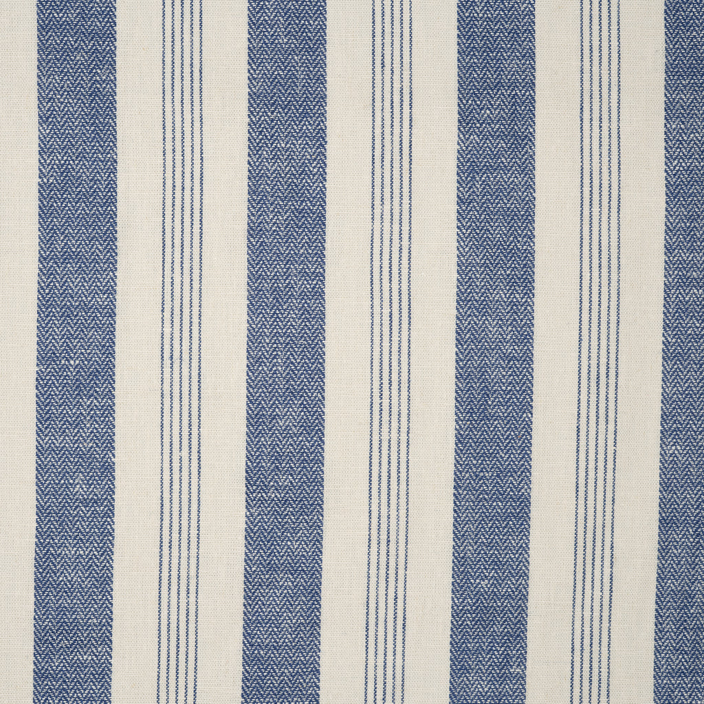 Leinen Viskose Fischgrät-Streifen Jeansblau | Stoffwerk