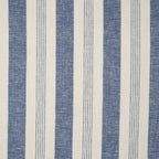 Leinen Viskose Fischgrät-Streifen Jeansblau