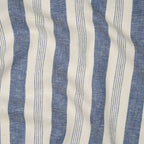 Leinen Viskose Fischgrät-Streifen Jeansblau | Stoffwerk