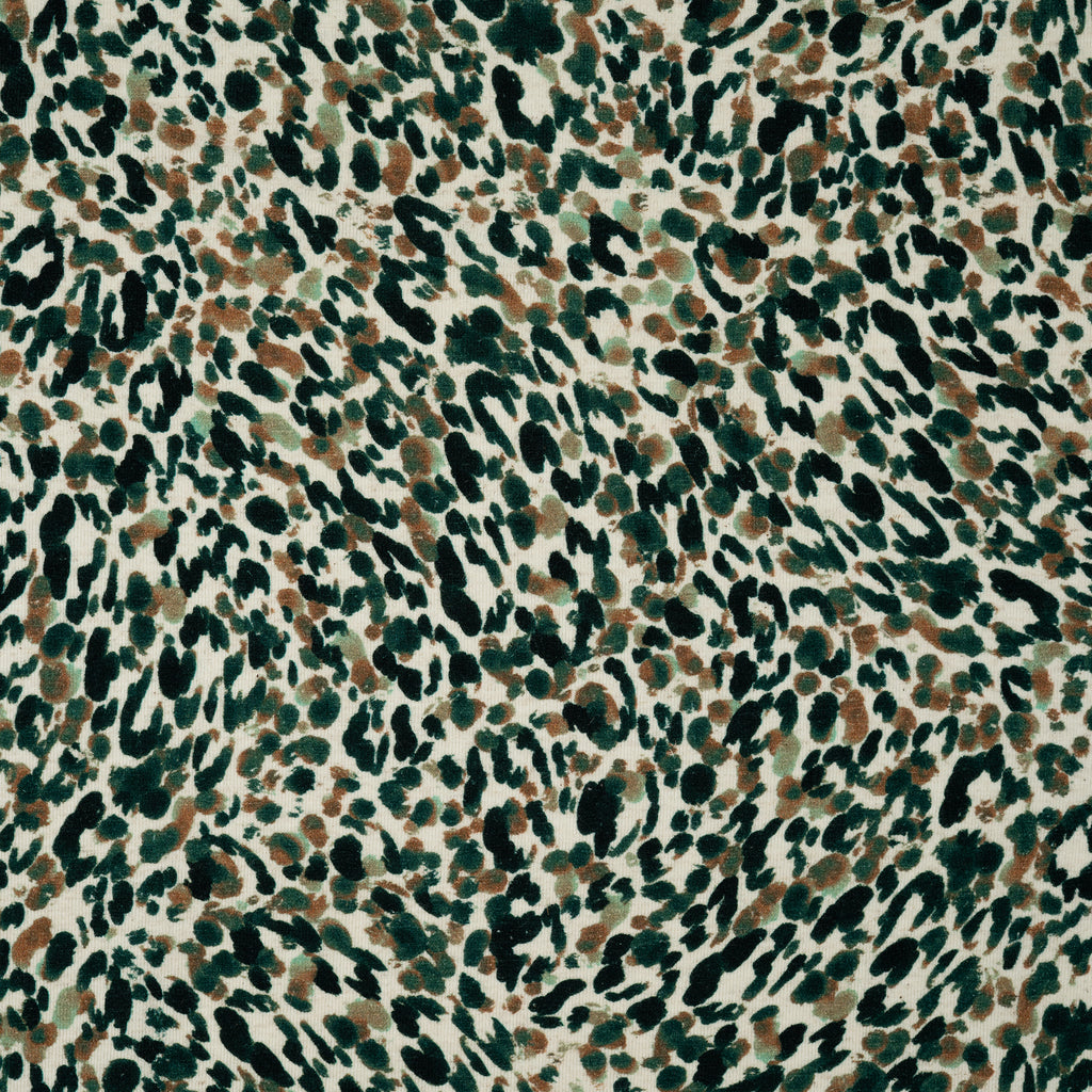 Leinenjersey Leoprint Grün | Stoffwerk