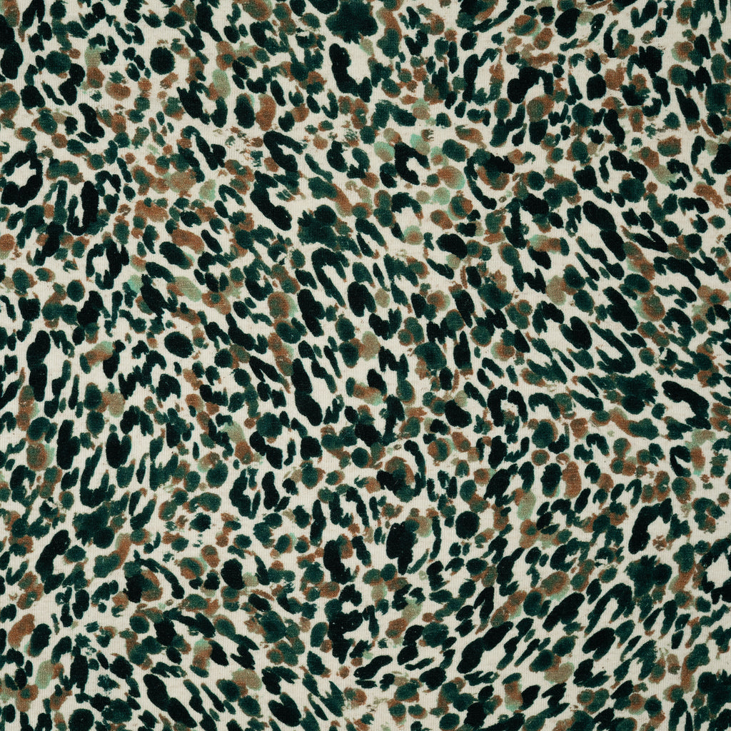 Leinenjersey Leoprint Grün