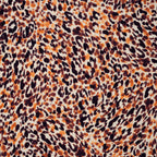 Leinenjersey Leoprint Orange | Stoffwerk