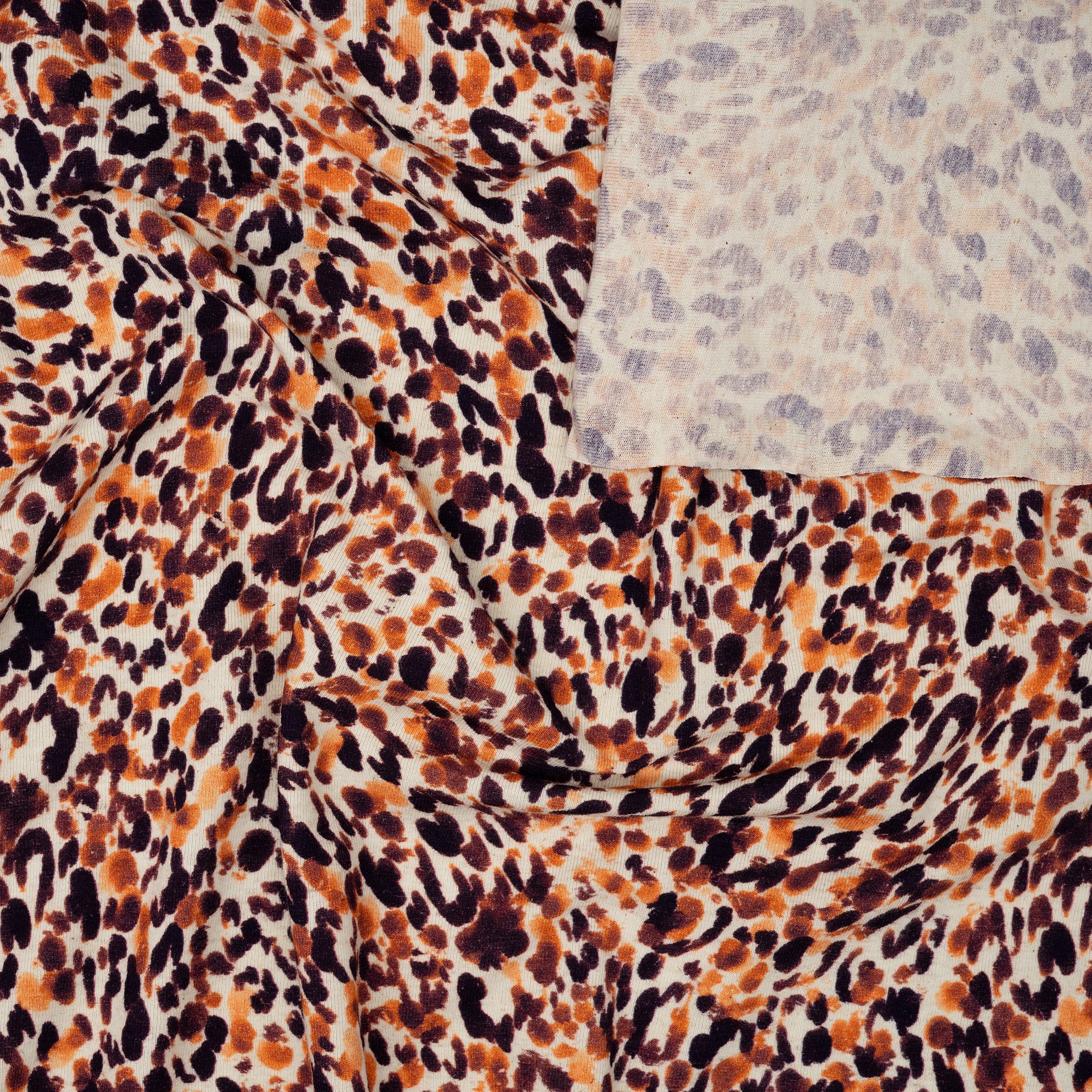 Leinenjersey Leoprint Orange | Stoffwerk