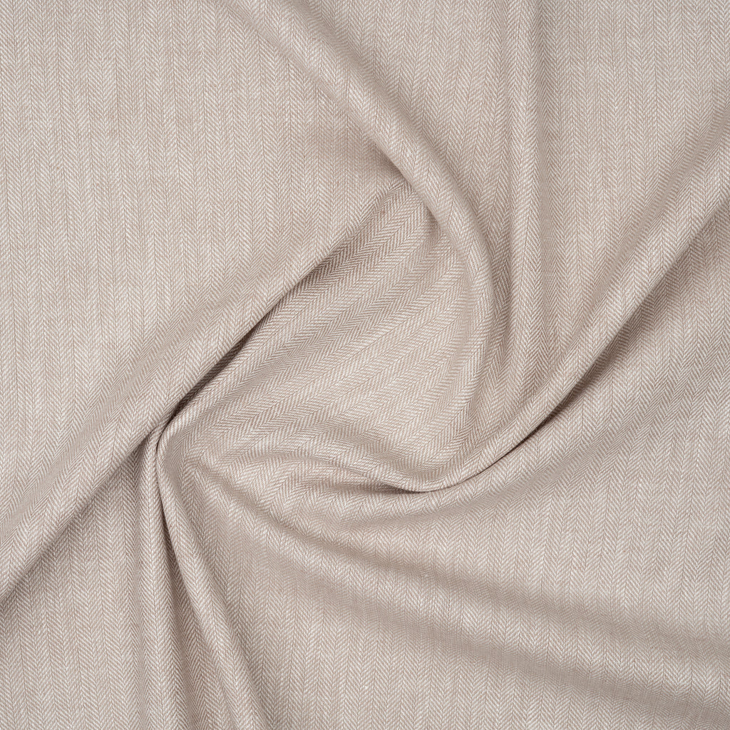 Leinenmix Fischgrät Beige | Stoffwerk