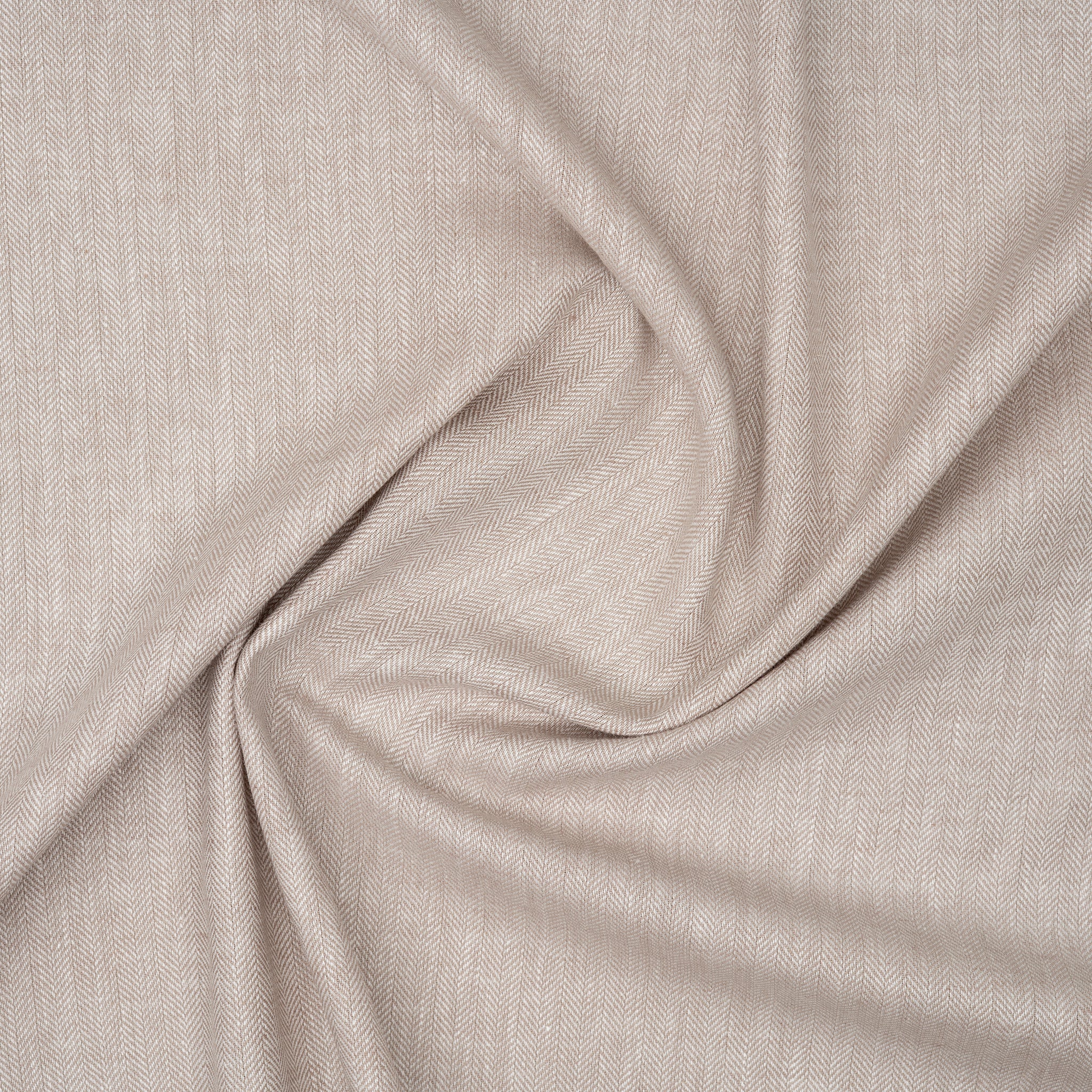 Leinenmix Fischgrät Beige | Stoffwerk