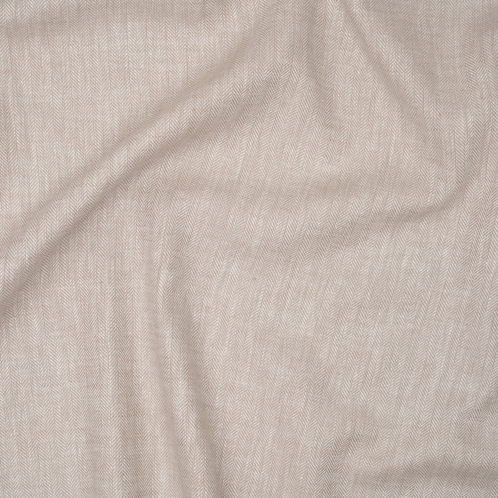 Leinenmix Fischgrät Beige | Stoffwerk