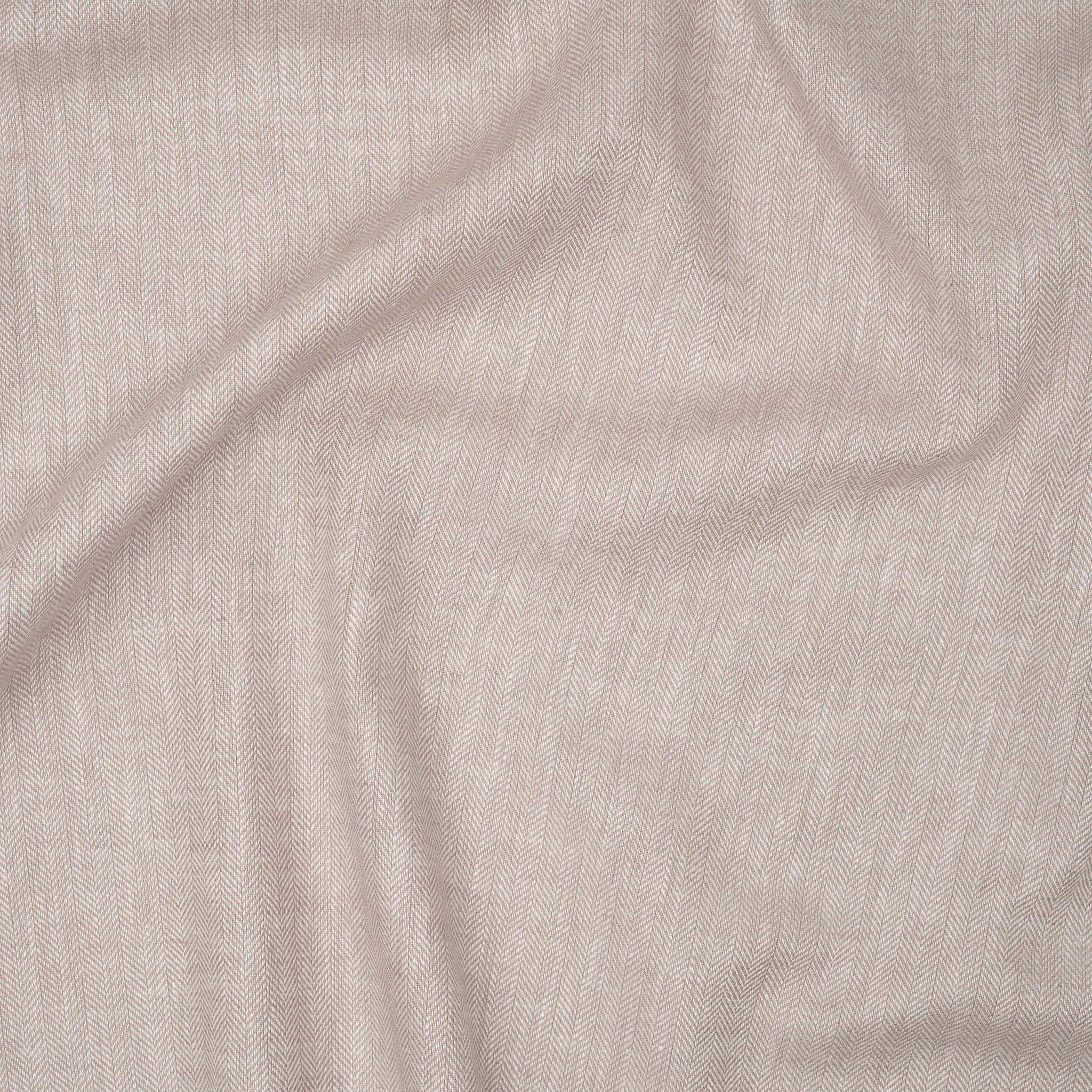 Leinenmix Fischgrät Beige | Stoffwerk