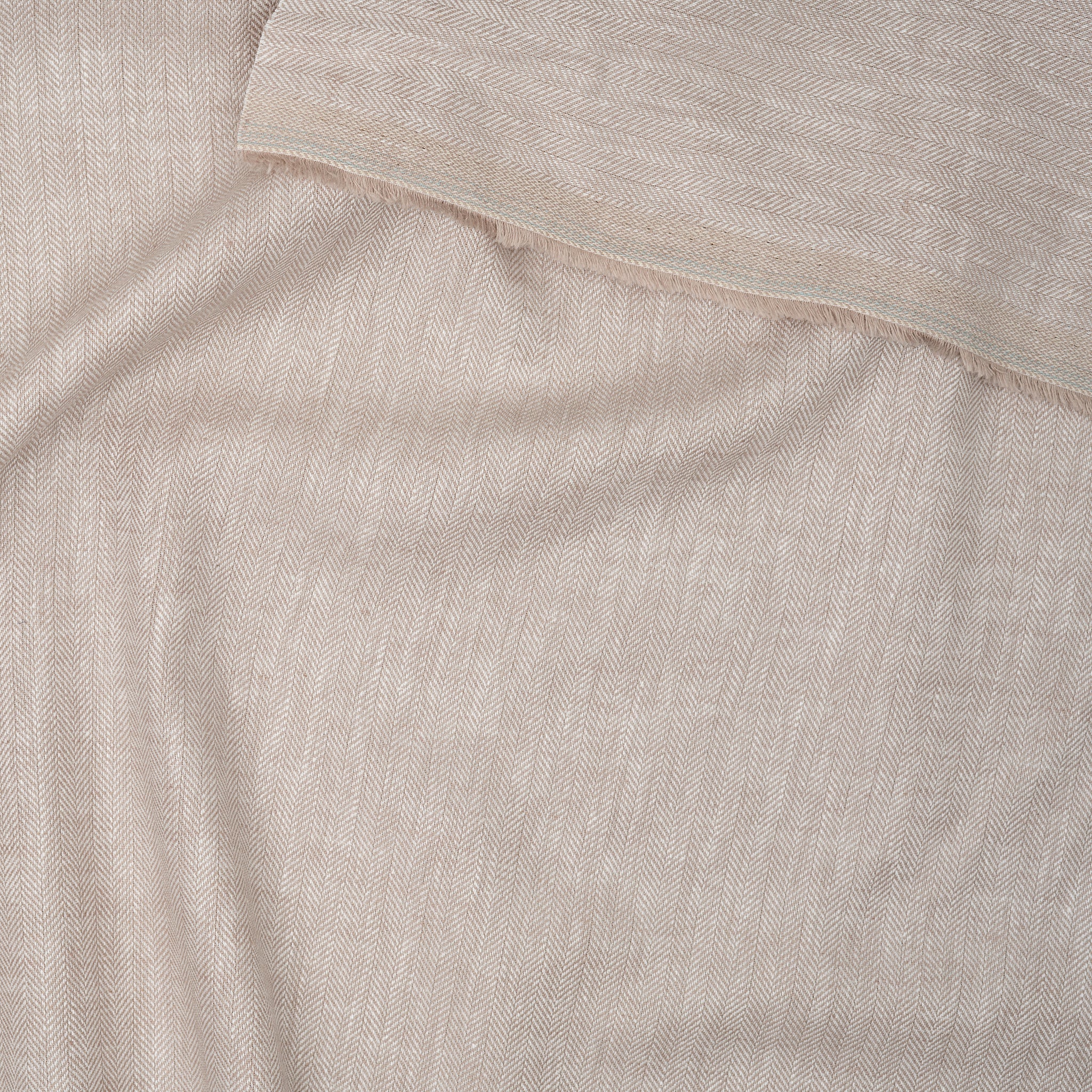 Leinenmix Fischgrät Beige | Stoffwerk