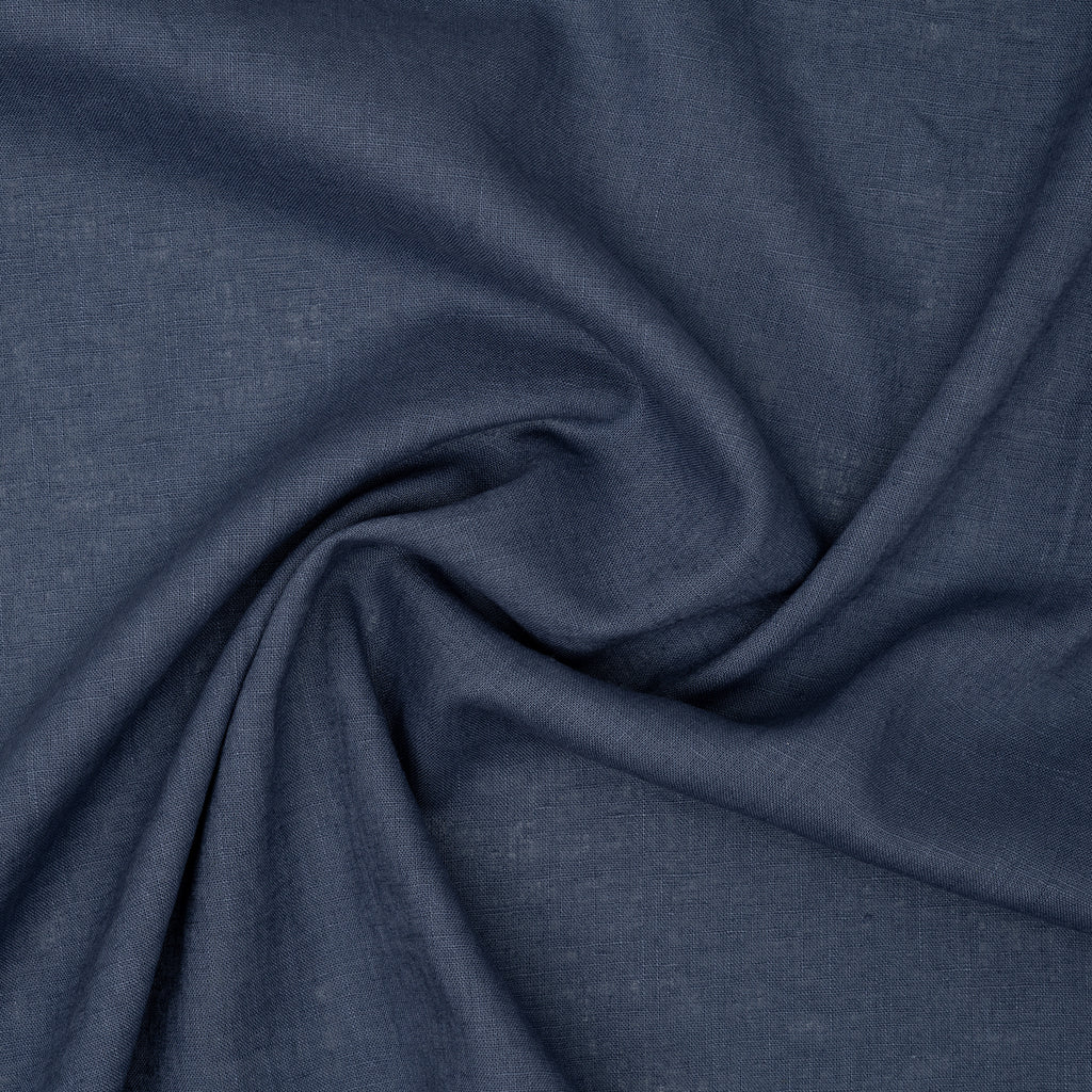 Leinenmix Gewaschen Jeansblau 170g/m² | Stoffwerk