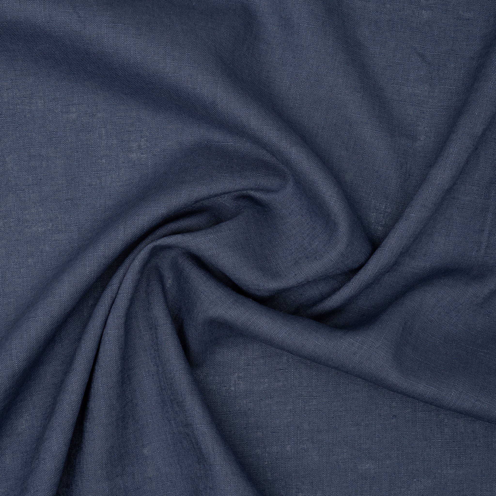 Leinenmix Gewaschen Jeansblau 170g/m² | Stoffwerk