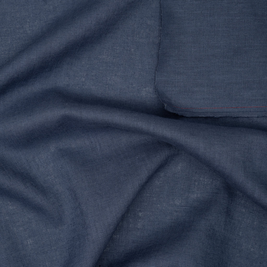 Leinenmix Gewaschen Jeansblau 170g/m² | Stoffwerk