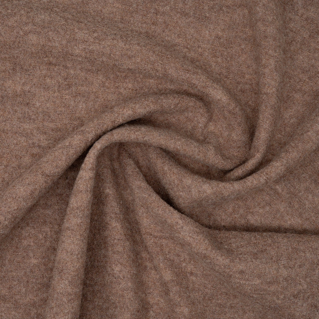 Merinowolle Walk Dunkelbeige Meliert | Stoffwerk