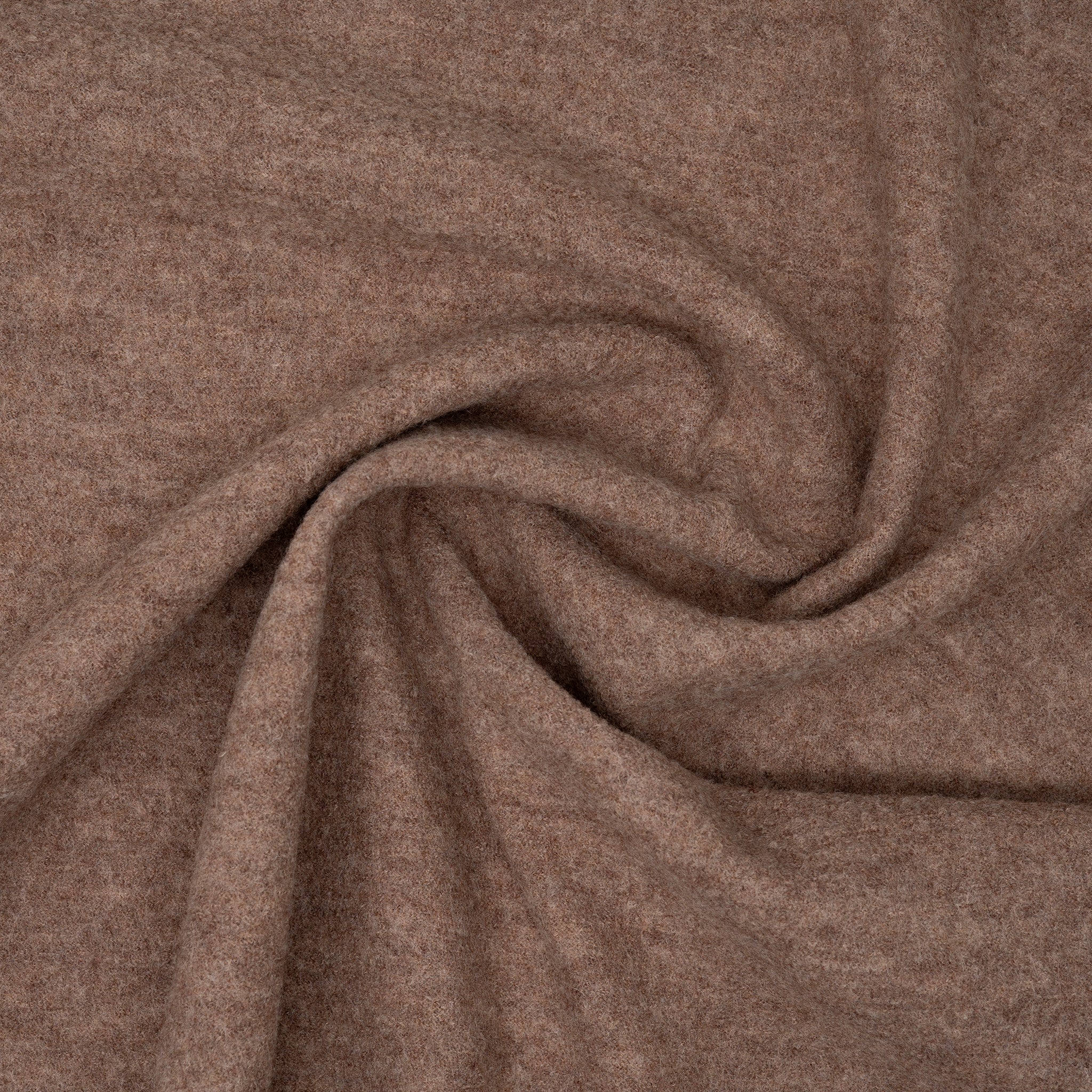 Merinowolle Walk Dunkelbeige Meliert | Stoffwerk