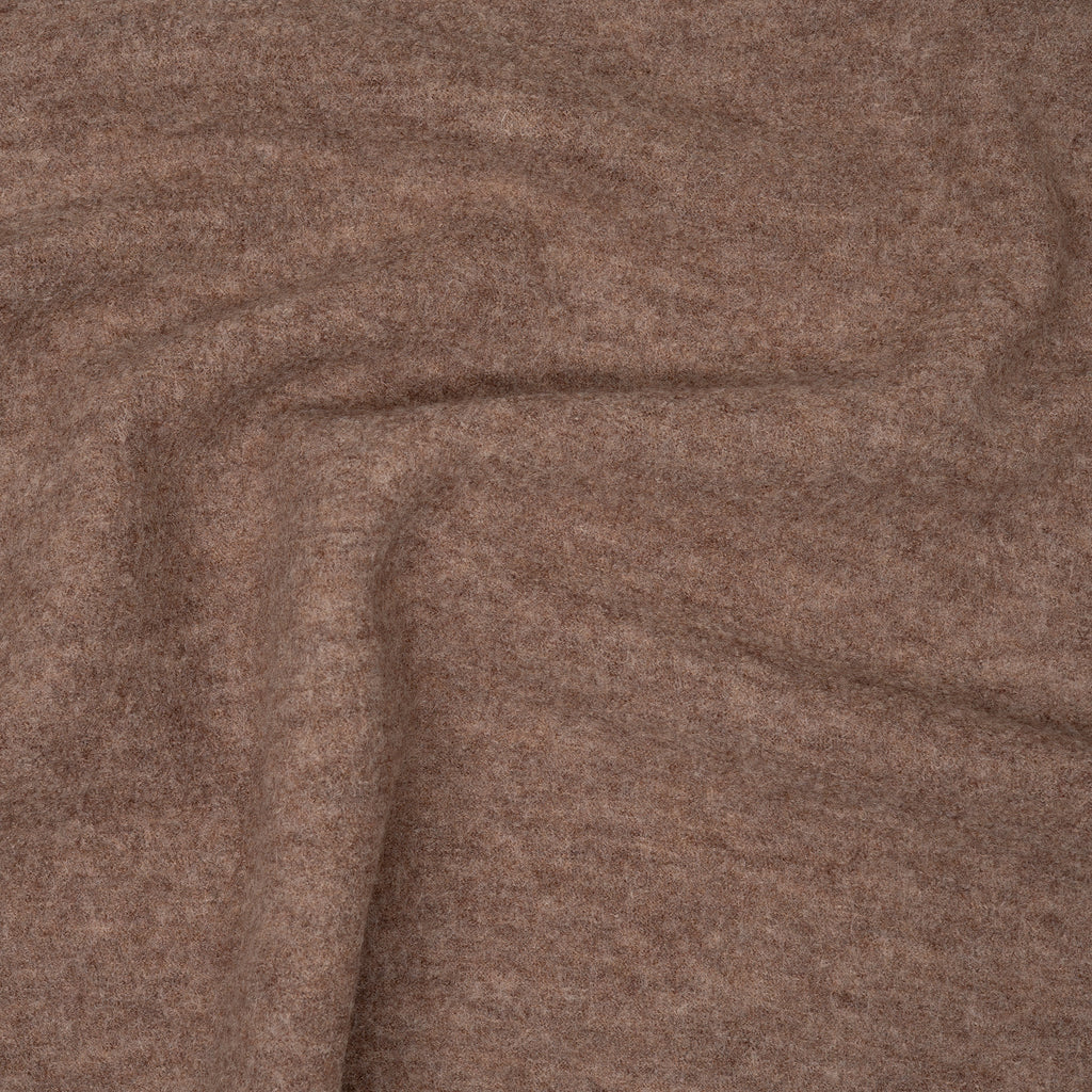 Merinowolle Walk Dunkelbeige Meliert | Stoffwerk