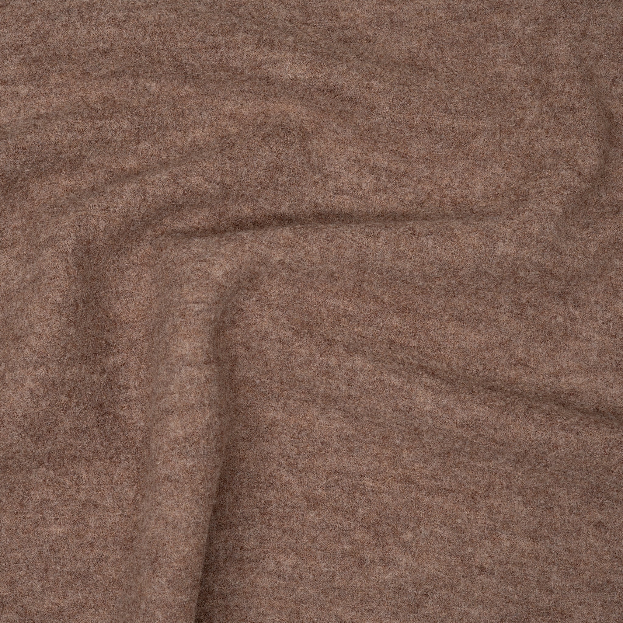 Merinowolle Walk Dunkelbeige Meliert | Stoffwerk