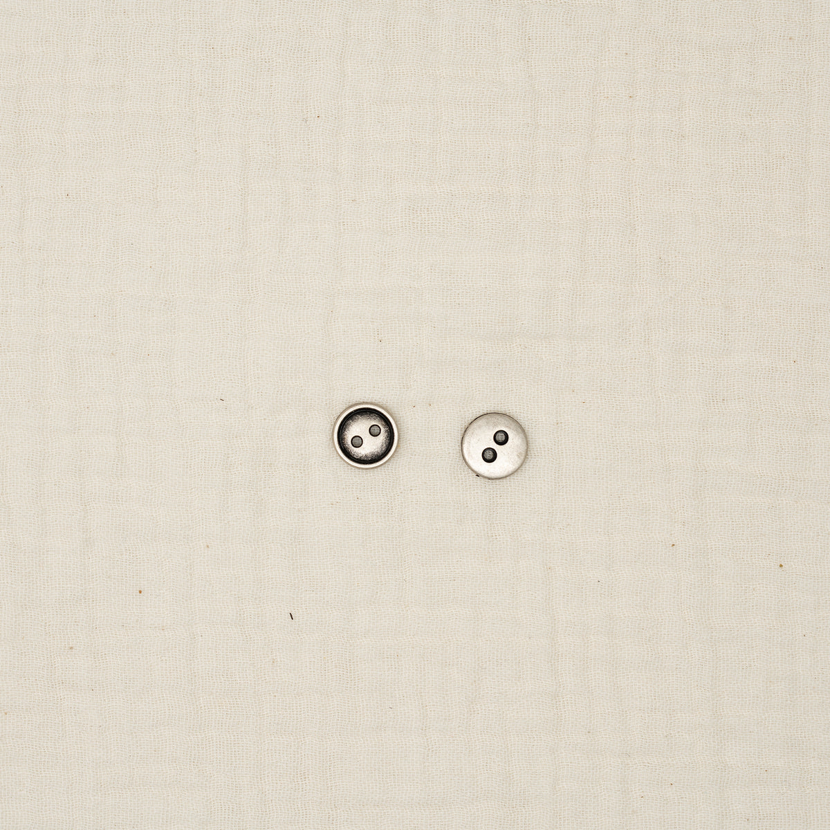 Metallknopf Altsilber Schmaler Rand (11 mm)