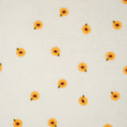 Musselin Naturbelassen Bestickte Sonnenblumen