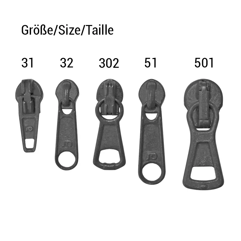 Reißverschluss-Schieber 5 mm | Stoffwerk