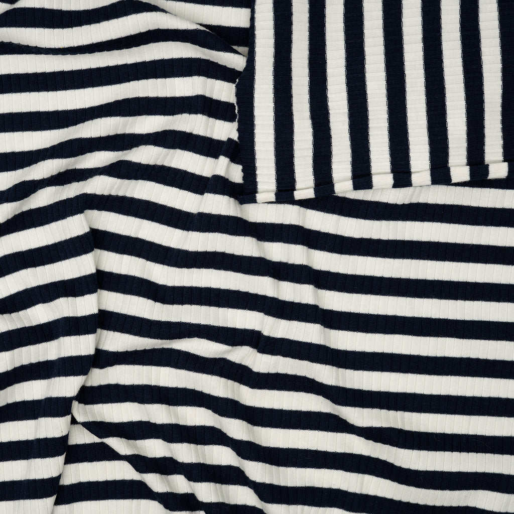 Ripp Jersey Navy Streifen