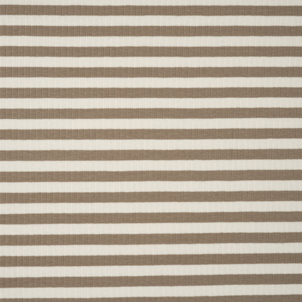 Ripp Jersey Taupe Streifen