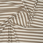 Ripp Jersey Taupe Streifen