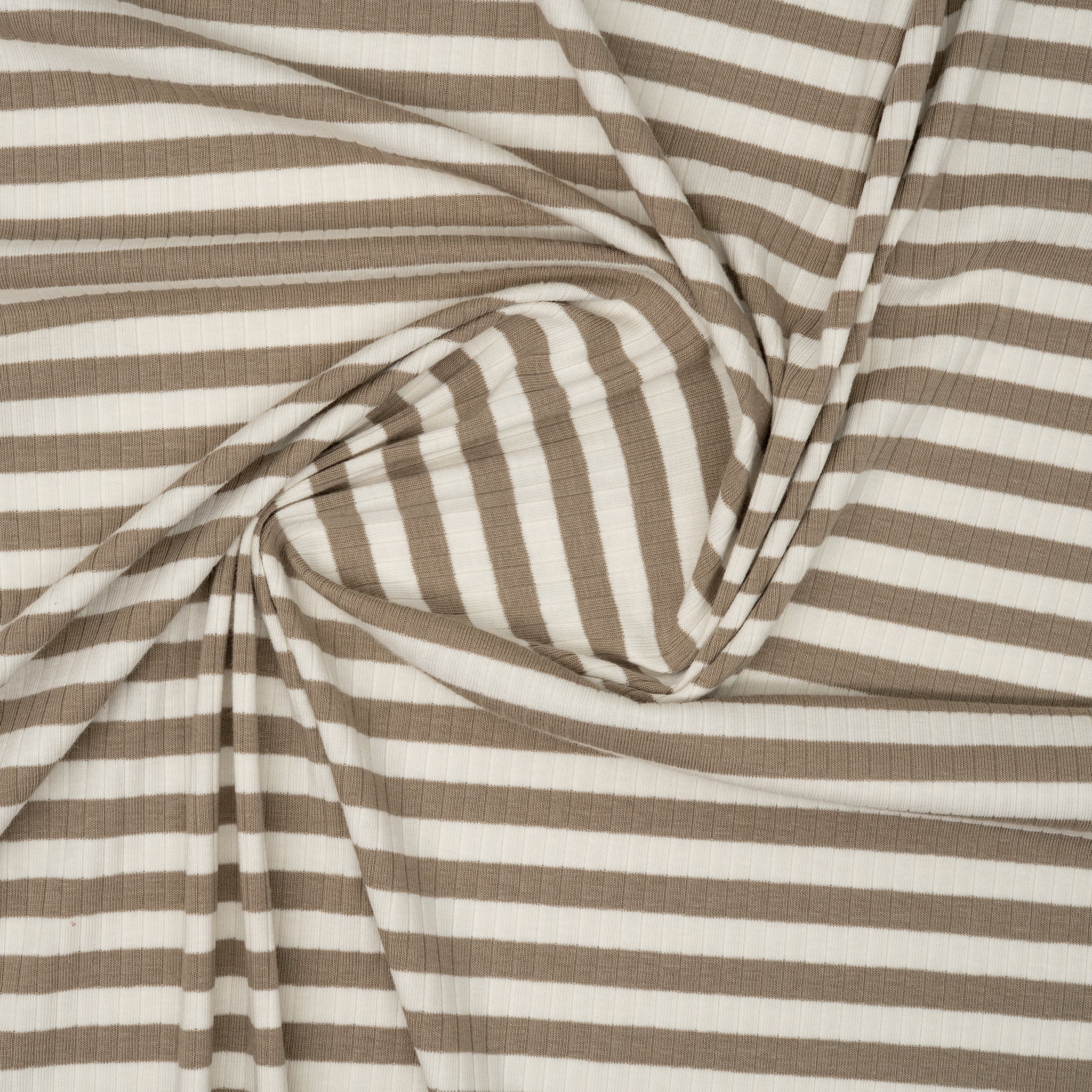 Ripp Jersey Taupe Streifen