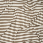 Ripp Jersey Taupe Streifen